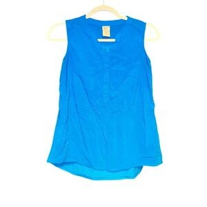 Faded Glory Women's Blue Sleeveless V-Neck Blouse Tank Top Size S 4/6